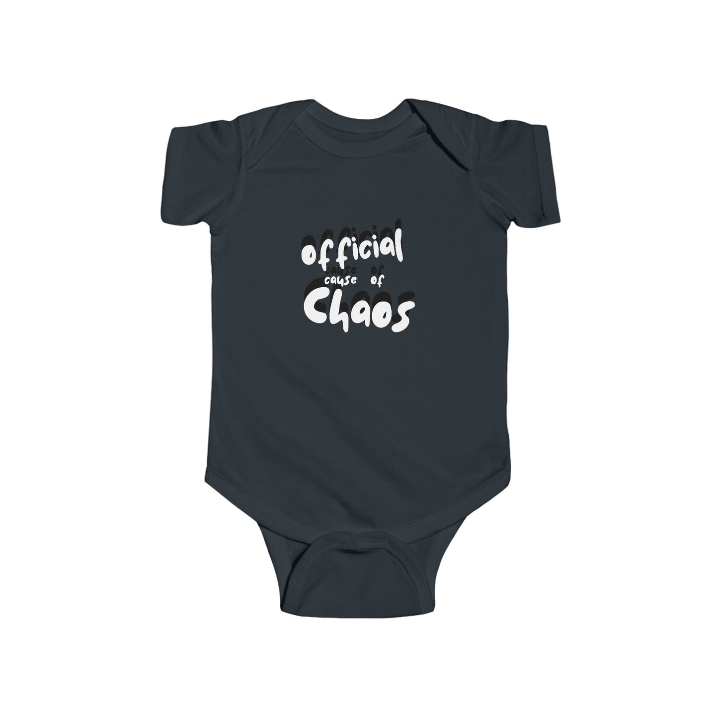 "Official Cause of Chaos" Baby Bodysuit