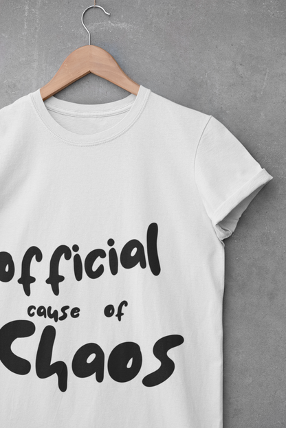 "Official Cause of Chaos" Baby Bodysuit