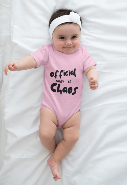 "Official Cause of Chaos" Baby Bodysuit