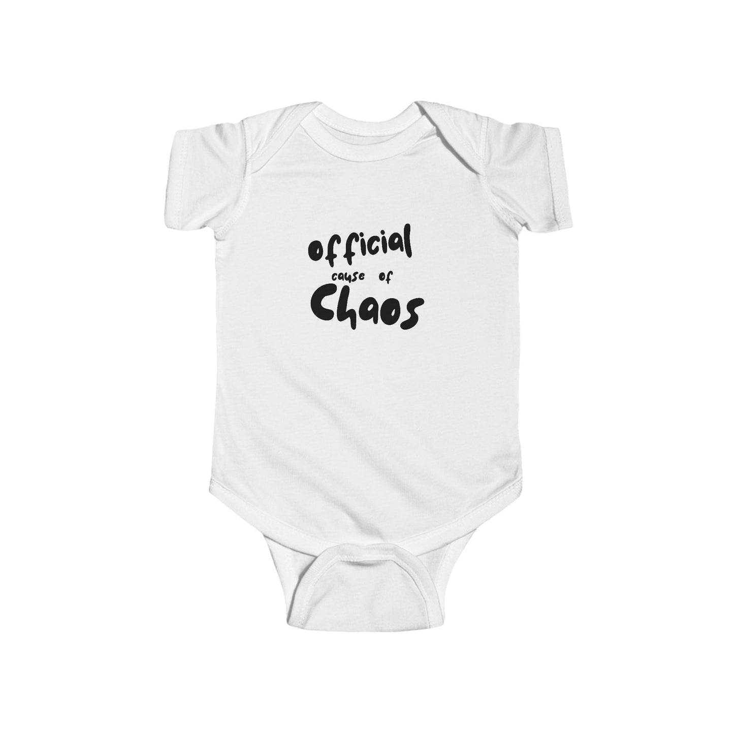 "Official Cause of Chaos" Baby Bodysuit
