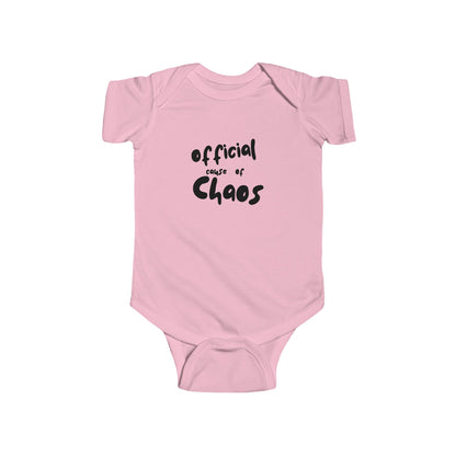 "Official Cause of Chaos" Baby Bodysuit