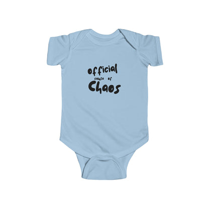 "Official Cause of Chaos" Baby Bodysuit